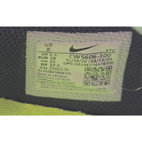 Nike Air Max,Size 8 ,Women's,White,Neon Green,Pink,Shoes CW5606-100 - Picture 7 of 8